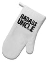 Badass Uncle White Printed Fabric Oven Mitt by TooLoud-Oven Mitt-TooLoud-White-Davson Sales