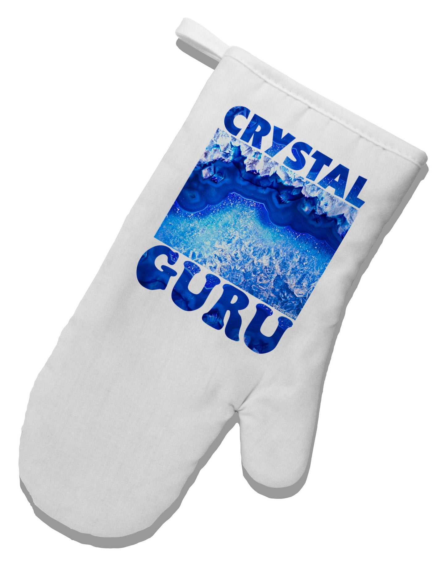 Crystal Guru White Printed Fabric Oven Mitt-Oven Mitt-TooLoud-White-Davson Sales