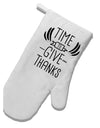 TooLoud Time to Give Thanks White Printed Fabric Oven Mitt-OvenMitts-TooLoud-Davson Sales