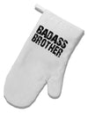 Badass Brother White Printed Fabric Oven Mitt-Oven Mitt-TooLoud-White-Davson Sales