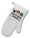 The X-mas Squad Text White Printed Fabric Oven Mitt-Oven Mitt-TooLoud-White-Davson Sales