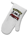 Victory Or Death White Printed Fabric Oven Mitt-Oven Mitt-TooLoud-White-Davson Sales