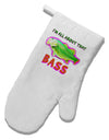 All About That Bass Fish Watercolor White Printed Fabric Oven Mitt-Oven Mitt-TooLoud-White-Davson Sales