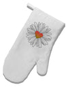 Pretty Daisy Heart White Printed Fabric Oven Mitt-Oven Mitt-TooLoud-Davson Sales