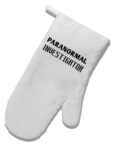 Paranormal Investigator White Printed Fabric Oven Mitt-Oven Mitt-TooLoud-White-Davson Sales