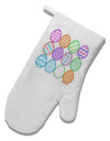 Cute Faux Applique Easter Eggs White Printed Fabric Oven Mitt-Oven Mitt-TooLoud-White-Davson Sales