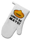 Sombrero Design - Cinco de Mayo White Printed Fabric Oven Mitt by TooLoud-Oven Mitt-TooLoud-White-Davson Sales