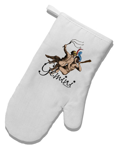 Gemini Illustration Color White Printed Fabric Oven Mitt-Oven Mitt-TooLoud-White-Davson Sales