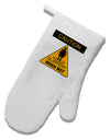 Slippery When Wet White Printed Fabric Oven Mitt-Oven Mitt-TooLoud-White-Davson Sales