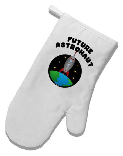 Future Astronaut Color White Printed Fabric Oven Mitt-Oven Mitt-TooLoud-White-Davson Sales