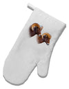 Two Majestic Bighorn Rams White Printed Fabric Oven Mitt-Oven Mitt-TooLoud-White-Davson Sales