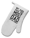 My Kids Have the Most Awesome Dad in the World White Printed Fabric Oven Mitt-Oven Mitt-TooLoud-White-Davson Sales