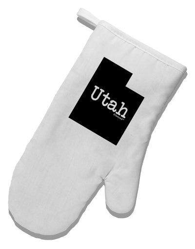 Utah - United States Shape White Printed Fabric Oven Mitt by TooLoud-Oven Mitt-TooLoud-White-Davson Sales