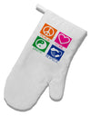 PLUR Squares Color White Printed Fabric Oven Mitt-Oven Mitt-TooLoud-White-Davson Sales