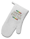 Happy Easter Eggs White Printed Fabric Oven Mitt-Oven Mitt-TooLoud-White-Davson Sales