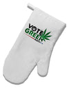 TooLoud Vote Green Party - Marijuana White Printed Fabric Oven Mitt-Oven Mitt-TooLoud-White-Davson Sales