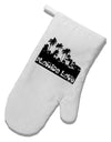 Florida Love - Palm Trees Cutout Design White Printed Fabric Oven Mitt by TooLoud-Oven Mitt-TooLoud-White-Davson Sales