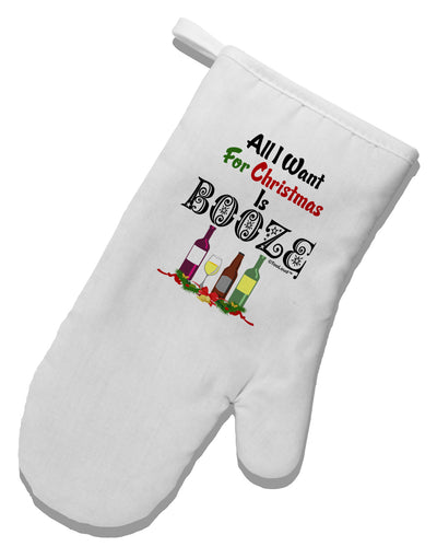 All I Want Is Booze White Printed Fabric Oven Mitt-Oven Mitt-TooLoud-White-Davson Sales