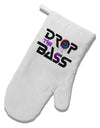 Drop The Bass - Drips Speaker White Printed Fabric Oven Mitt-Oven Mitt-TooLoud-White-Davson Sales