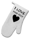 Personalized I Love Customized White Printed Fabric Oven Mitt-Oven Mitt-TooLoud-White-Davson Sales