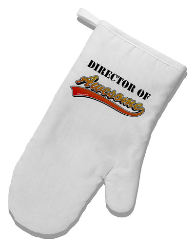 Director Of Awesome White Printed Fabric Oven Mitt-Oven Mitt-TooLoud-White-Davson Sales