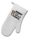 Whiskey Is My Spirit Animal White Printed Fabric Oven Mitt-Oven Mitt-TooLoud-White-Davson Sales