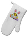 Chick In Bunny Costume White Printed Fabric Oven Mitt-Oven Mitt-TooLoud-White-Davson Sales