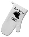 Personalized Cabin 5 Ares White Printed Fabric Oven Mitt by TooLoud-Oven Mitt-TooLoud-White-Davson Sales