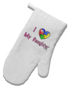 I Heart My Daughter - Autism Awareness White Printed Fabric Oven Mitt by TooLoud-Oven Mitt-TooLoud-White-Davson Sales