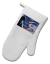 All American Cat White Printed Fabric Oven Mitt by TooLoud-Oven Mitt-TooLoud-White-Davson Sales