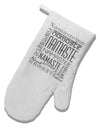 Namaste Rectangle White Printed Fabric Oven Mitt-Oven Mitt-TooLoud-White-Davson Sales