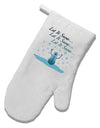 Let It Snow Happy Snowman White Printed Fabric Oven Mitt-Oven Mitt-TooLoud-White-Davson Sales