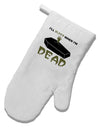 Sleep When Dead Coffin White Printed Fabric Oven Mitt-Oven Mitt-TooLoud-White-Davson Sales