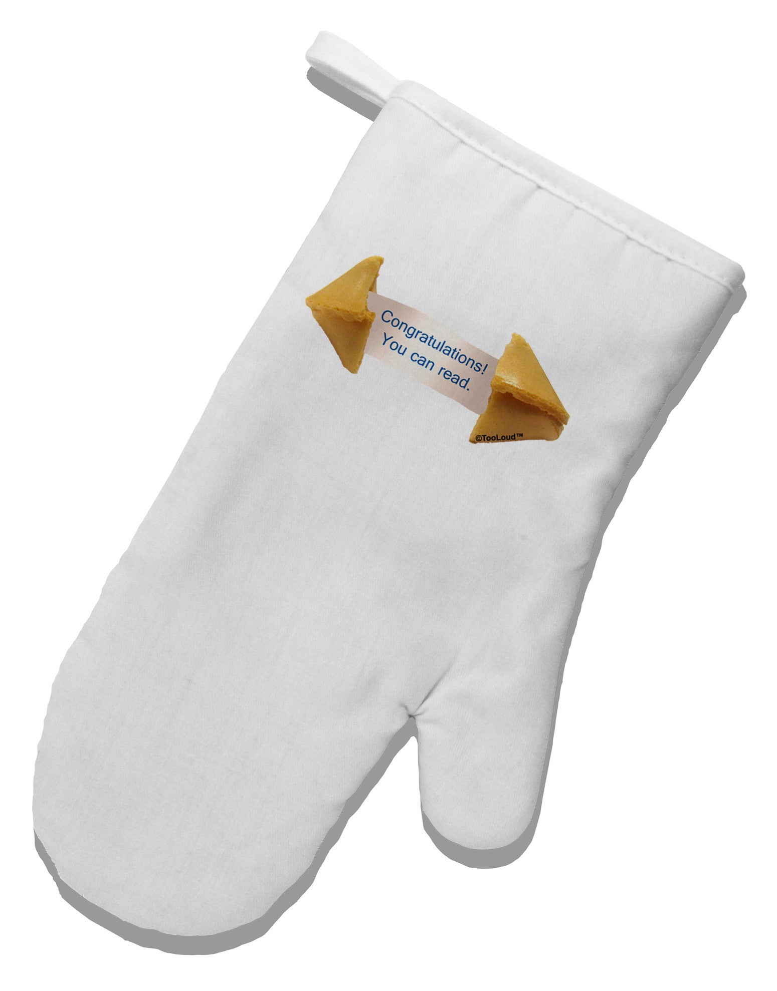 Sarcastic Fortune Cookie White Printed Fabric Oven Mitt-Oven Mitt-TooLoud-White-Davson Sales