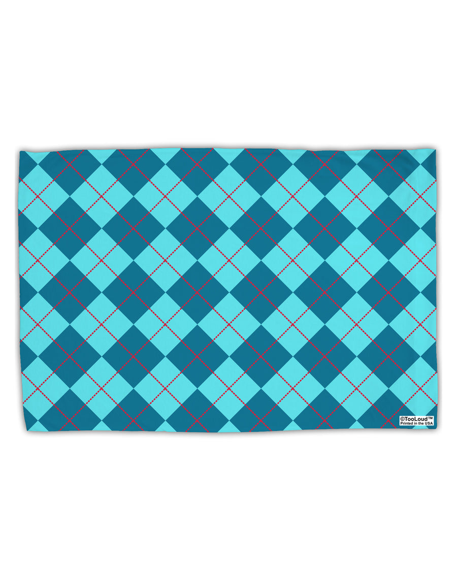 Blue Argyle AOP Standard Size Polyester Pillow Case All Over Print by TooLoud-Pillow Case-TooLoud-White-Davson Sales