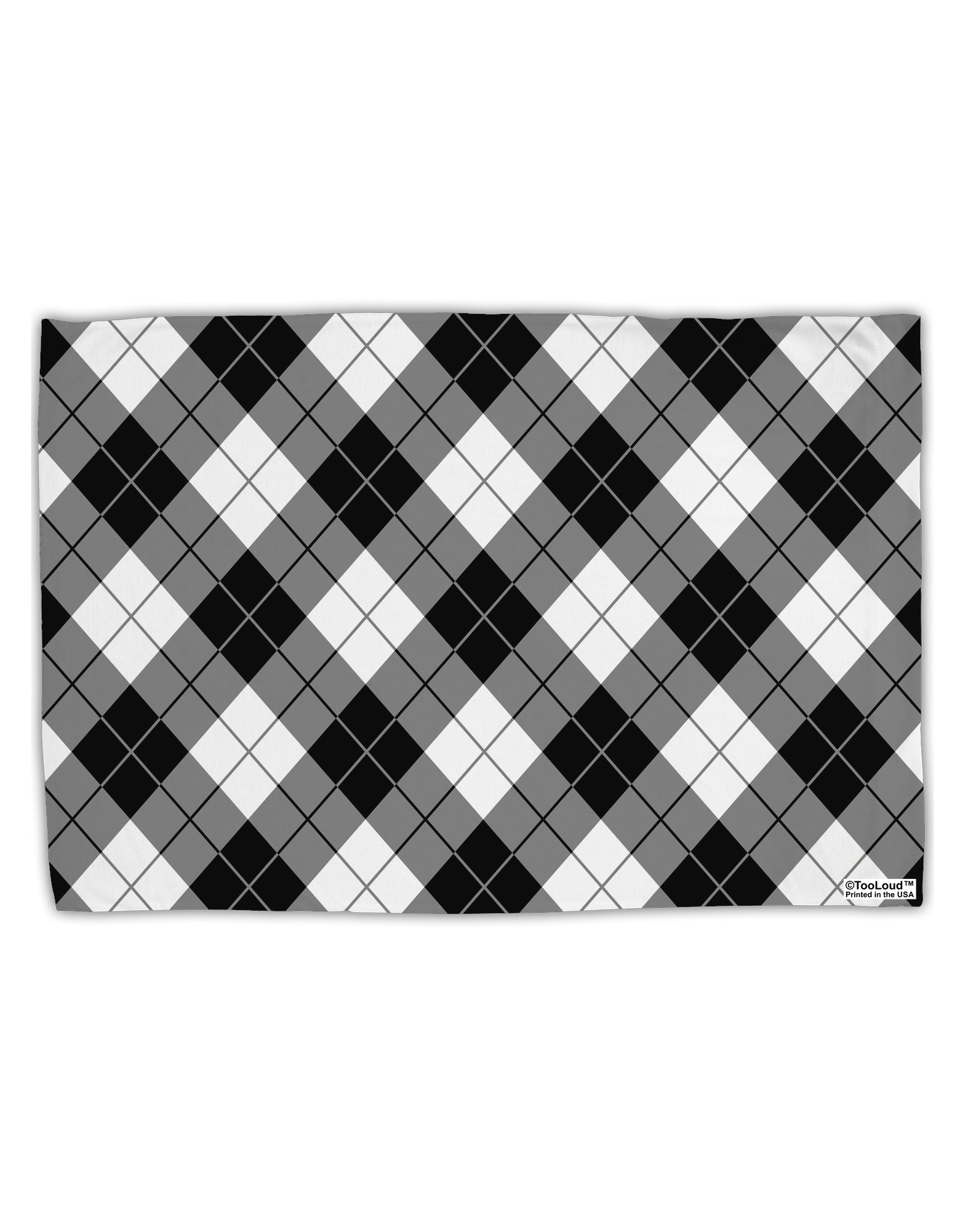 Black and White Argyle AOP Standard Size Polyester Pillow Case All Over Print by TooLoud-Pillow Case-TooLoud-White-Davson Sales