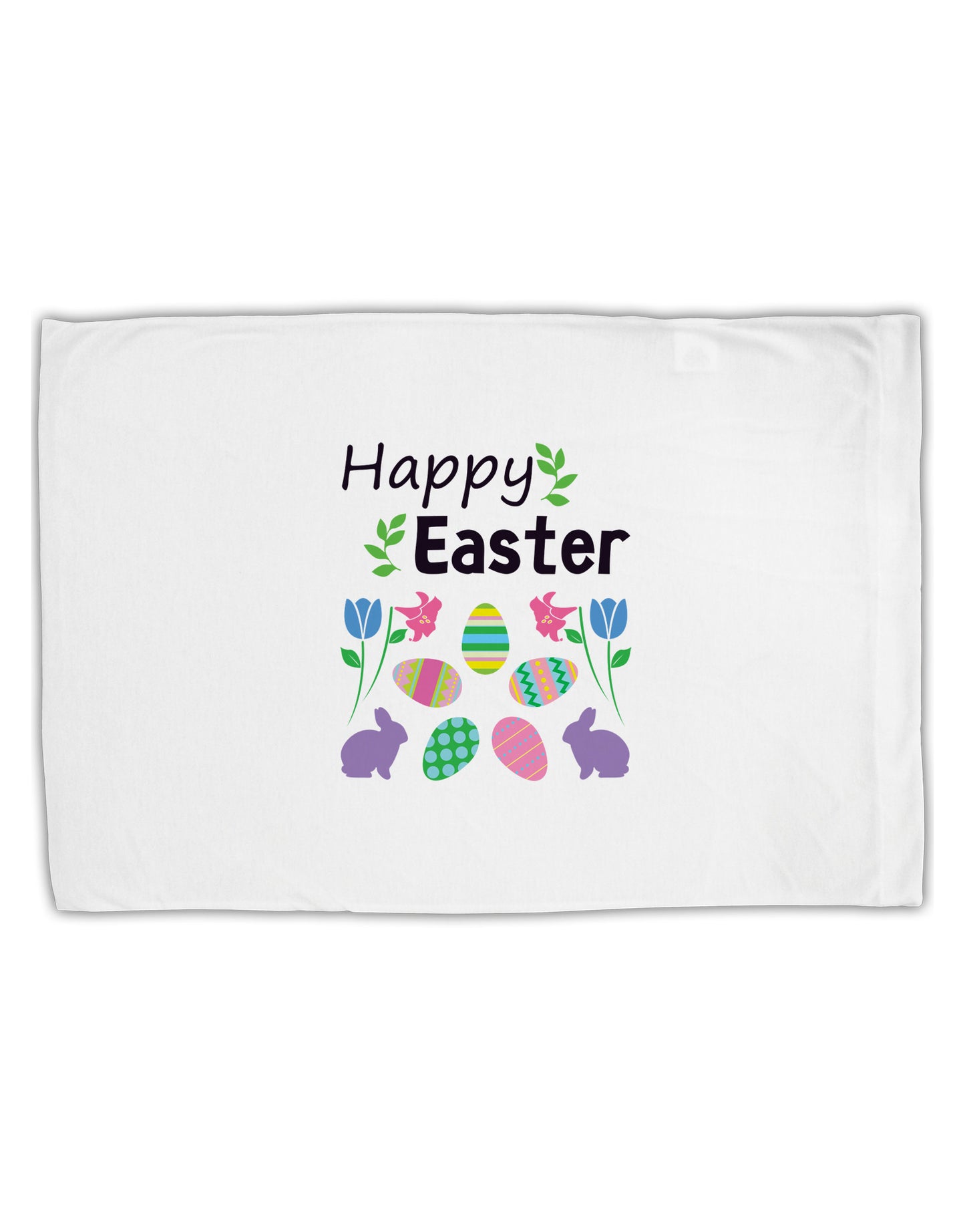 Happy Easter Design Standard Size Polyester Pillow Case-Pillow Case-TooLoud-White-Davson Sales