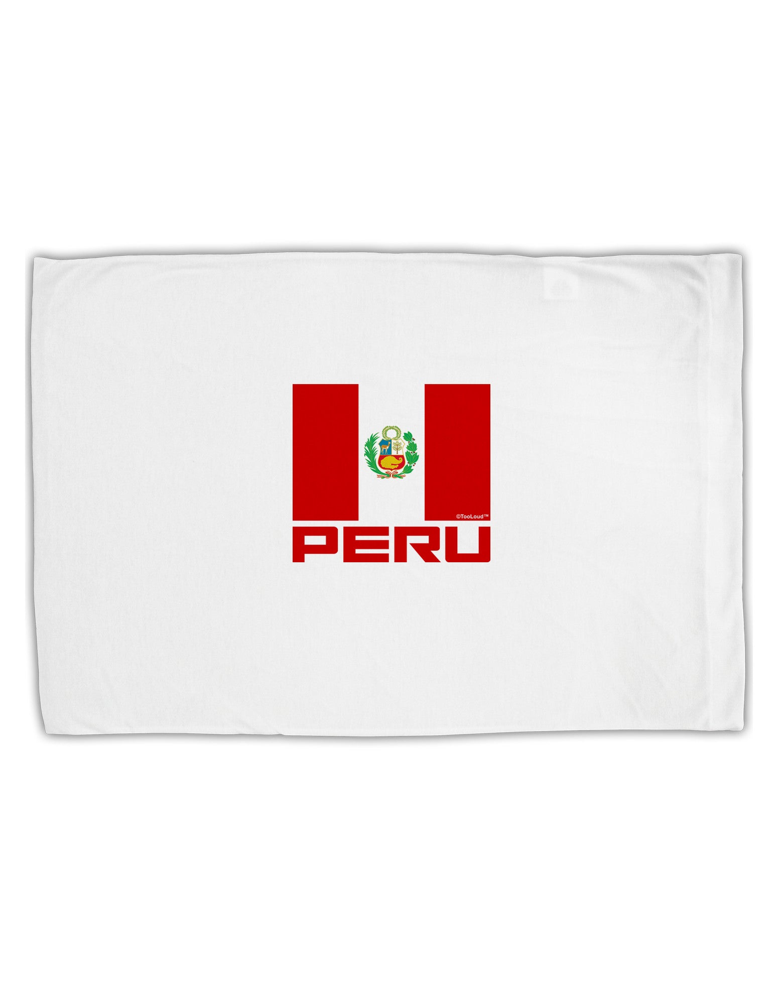 Peru Flag Standard Size Polyester Pillow Case-Pillow Case-TooLoud-White-Davson Sales