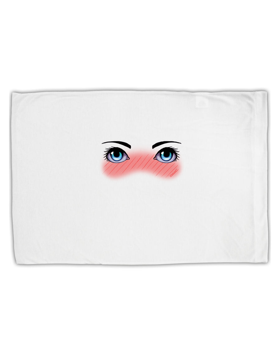 Blushing Anime Eyes Standard Size Polyester Pillow Case by TooLoud-Pillow Case-TooLoud-White-Davson Sales