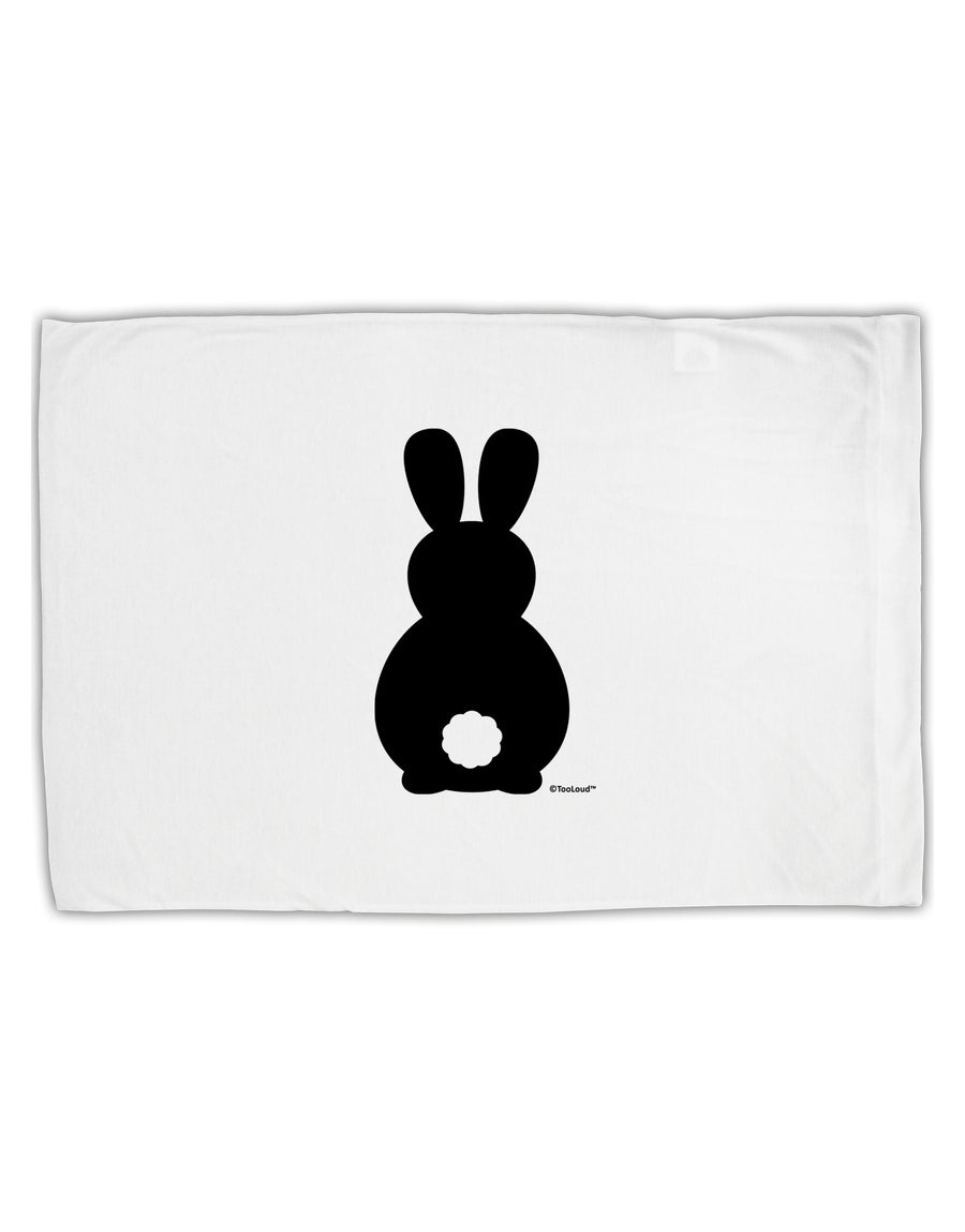 Cute Bunny Silhouette with Tail Standard Size Polyester Pillow Case by TooLoud-Pillow Case-TooLoud-White-Davson Sales