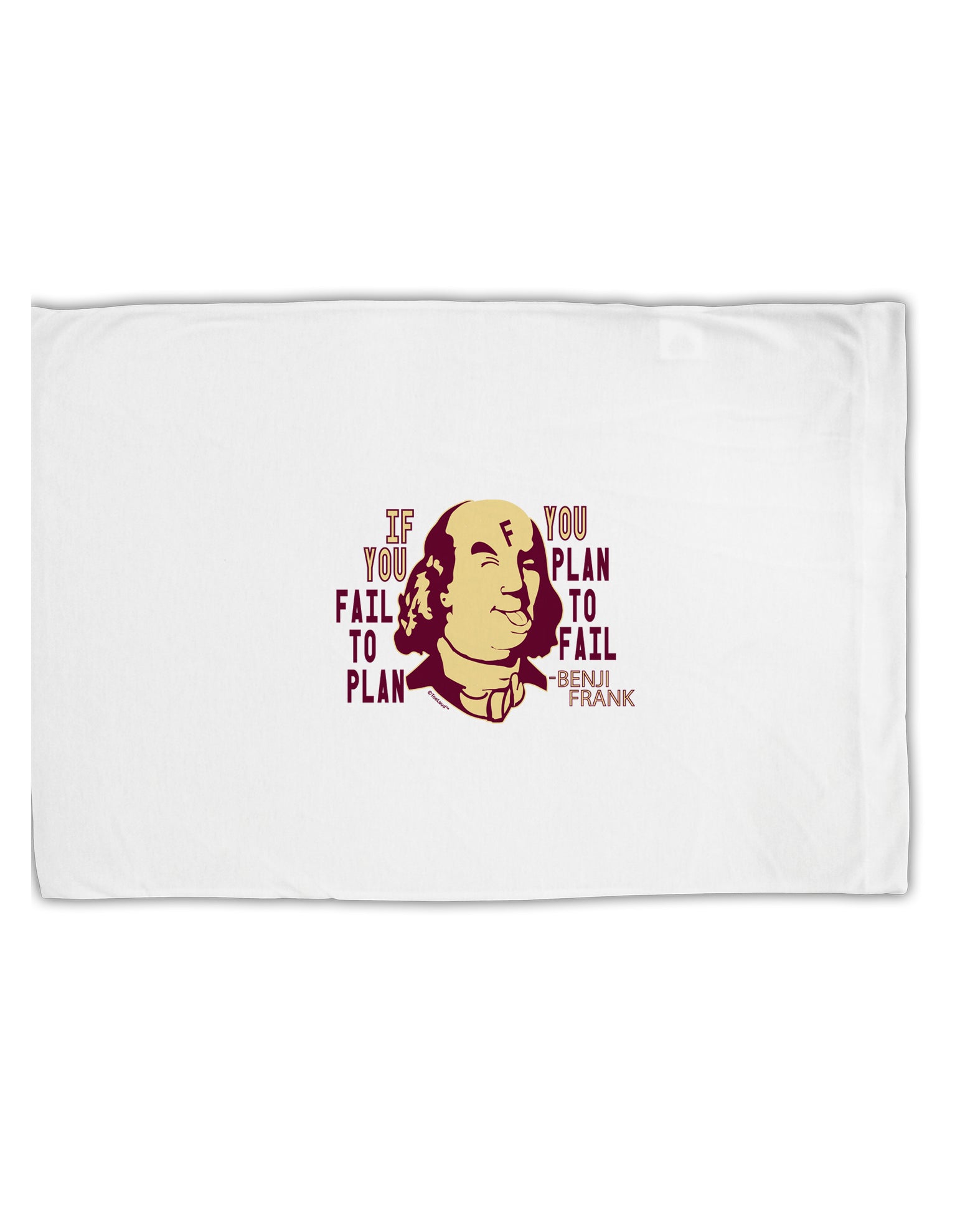 TooLoud If you Fail to Plan, you Plan to Fail-Benjamin Franklin Standard Size Polyester Pillow Case-Pillow Case-TooLoud-Davson Sales