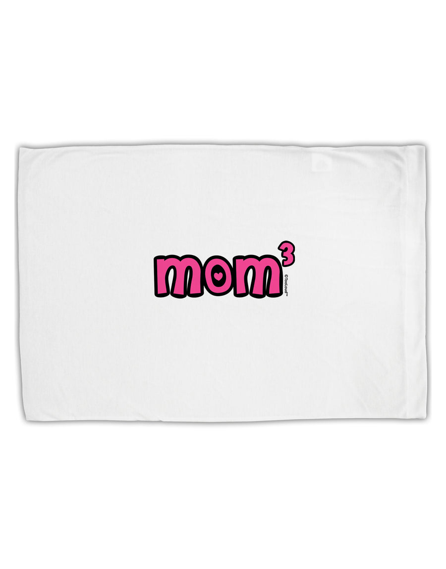 Mom Cubed - Cute Mom of Three Design Standard Size Polyester Pillow Case by TooLoud-Pillow Case-TooLoud-White-Davson Sales