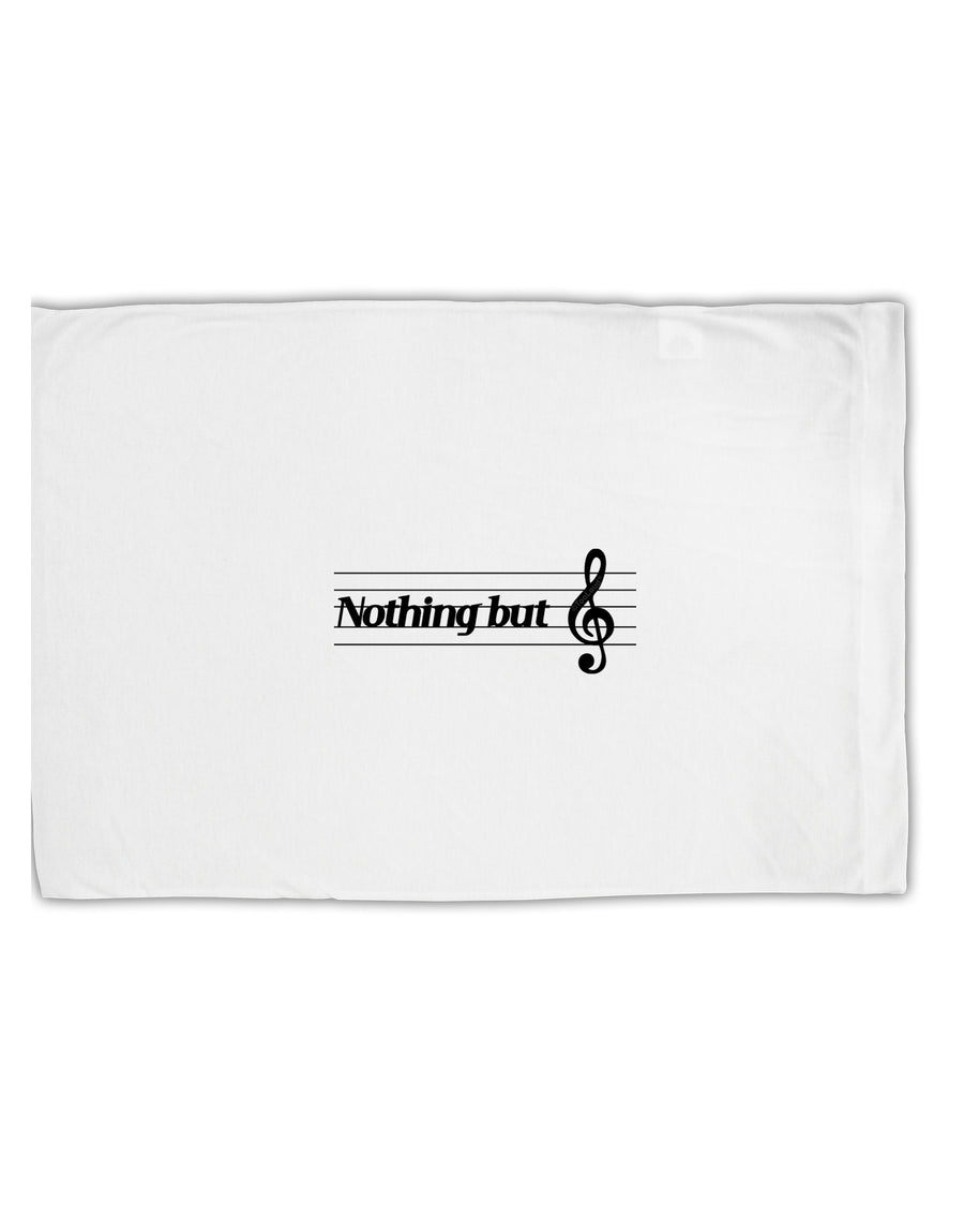 Nothing But Treble Music Pun Standard Size Polyester Pillow Case by TooLoud-Pillow Case-TooLoud-White-Davson Sales