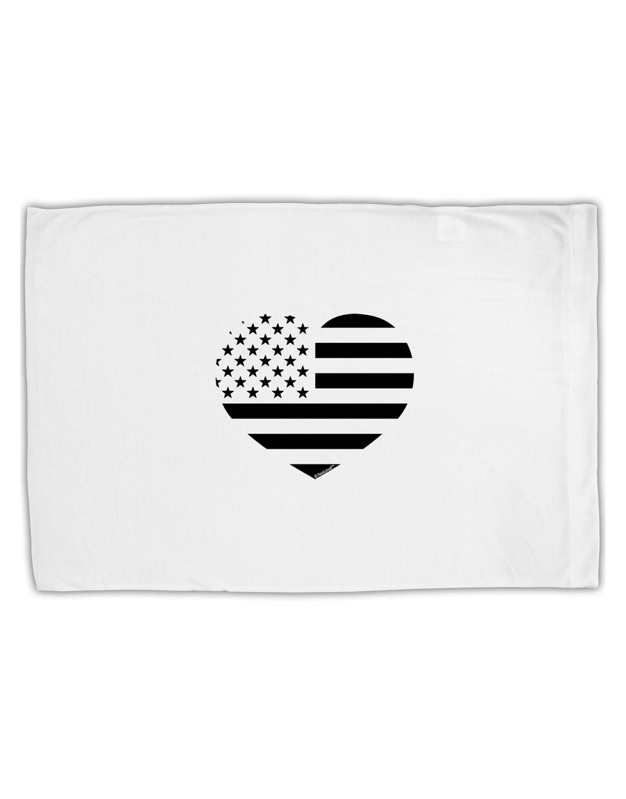 American Flag Heart Design - Stamp Style Standard Size Polyester Pillow Case by TooLoud-Pillow Case-TooLoud-White-Davson Sales