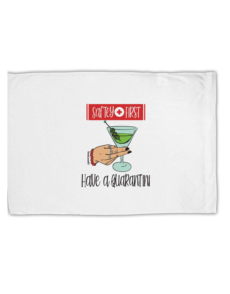 TooLoud Safety First Have a Quarantini Standard Size Polyester Pillow Case-Pillow Case-TooLoud-Davson Sales