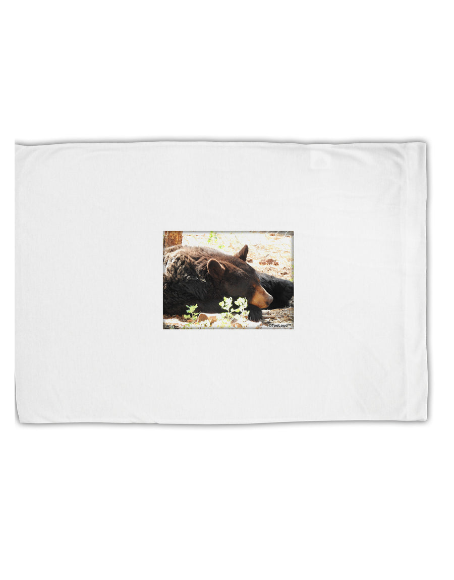 Laying Black Bear Standard Size Polyester Pillow Case-Pillow Case-TooLoud-White-Davson Sales