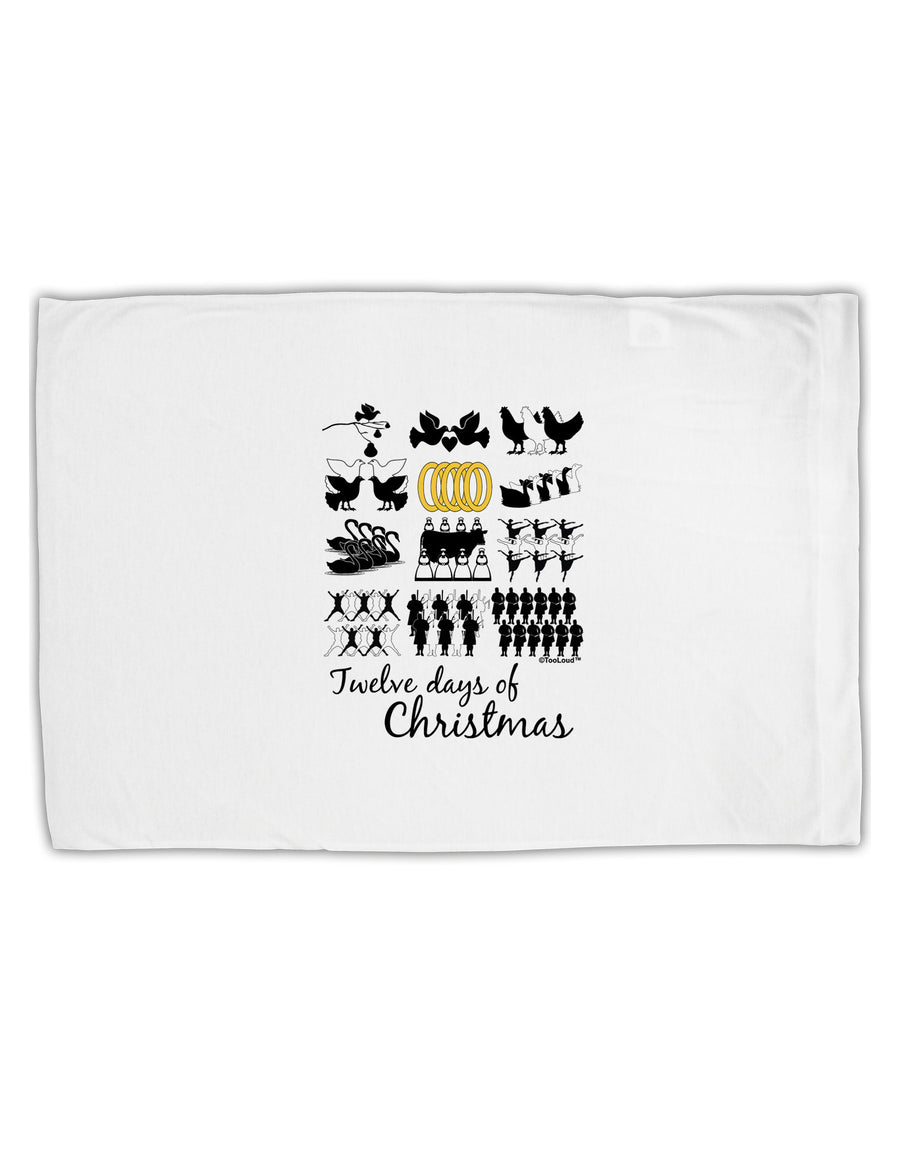 12 Days of Christmas Text Color Standard Size Polyester Pillow Case-Pillow Case-TooLoud-White-Davson Sales