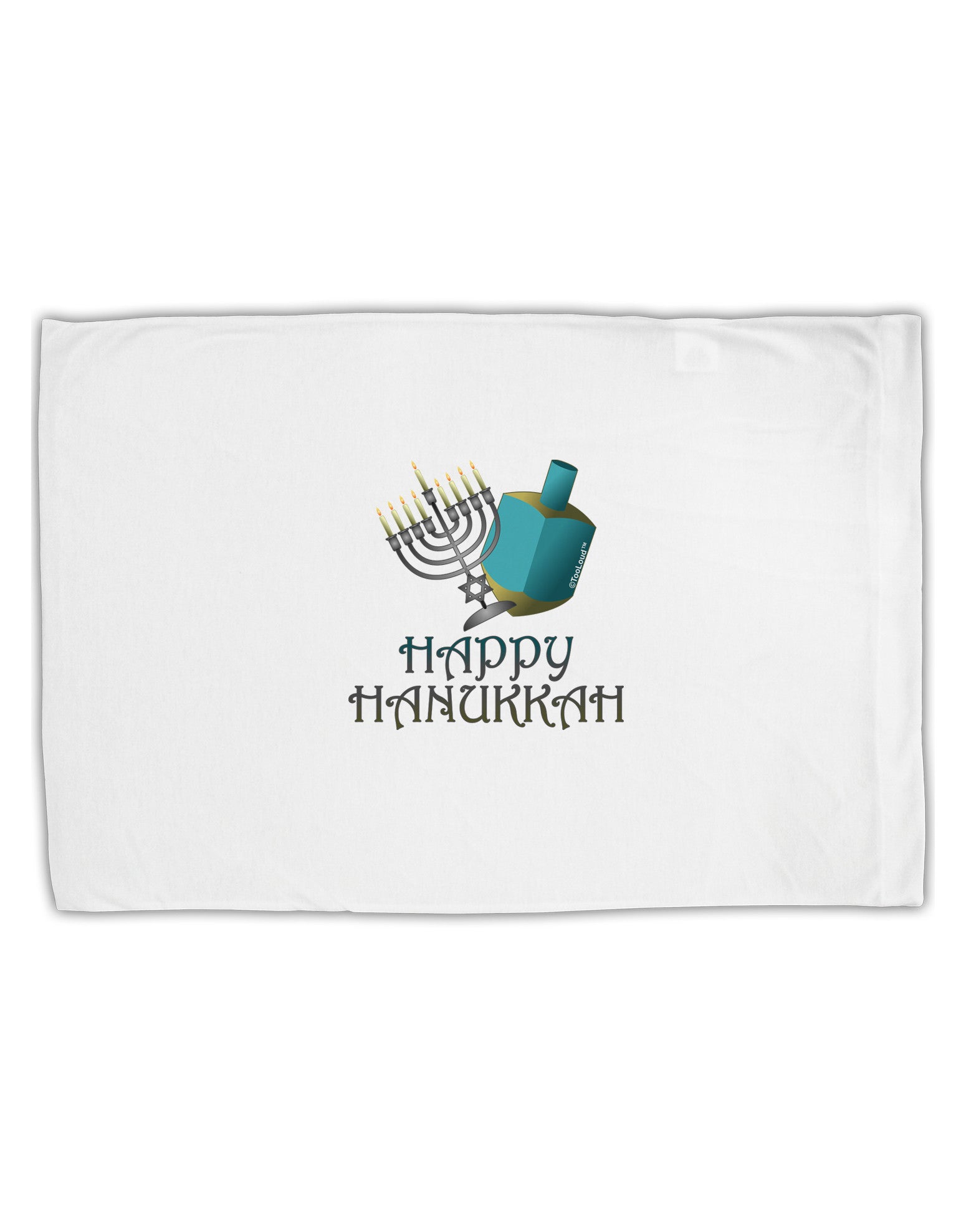 Blue & Silver Happy Hanukkah Standard Size Polyester Pillow Case-Pillow Case-TooLoud-White-Davson Sales