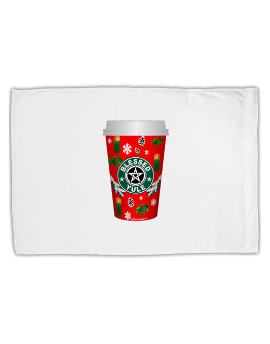 Blessed Yule Red Coffee Cup Standard Size Polyester Pillow Case by TooLoud-TooLoud-White-Davson Sales