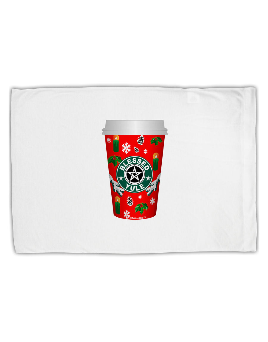 Blessed Yule Red Coffee Cup Standard Size Polyester Pillow Case by TooLoud-TooLoud-White-Davson Sales